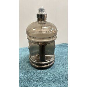 NEW 64oz Reusable Drinking Water Bottle Black Half Gallon Jug Container. USA